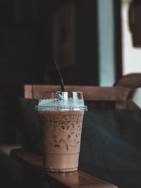 Close-up of coffee on table