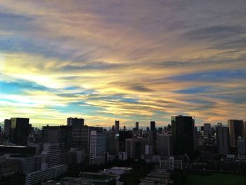 Cityscape at sunset