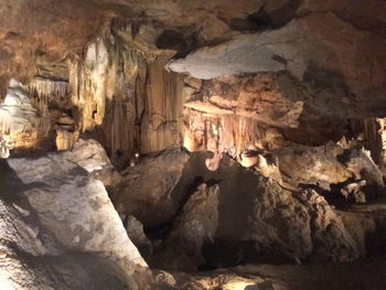 Rock formations in cave