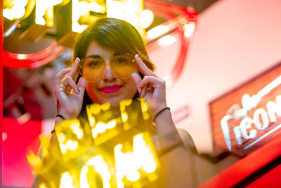 Portrait of young woman