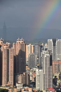 Buildings in city against sky