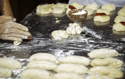 Close-up of food on table