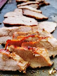 Close-up of meat in plate