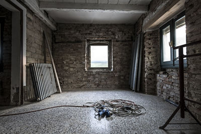 Interior of abandoned building