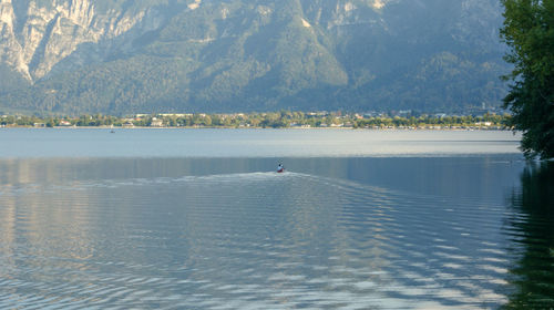 Scenic view of lake and mountains