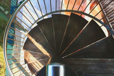 Full frame shot of spiral staircase