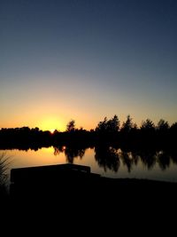 Silhouette of trees at sunset