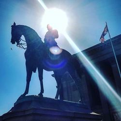 Low angle view of statue