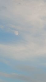 Low angle view of moon in sky