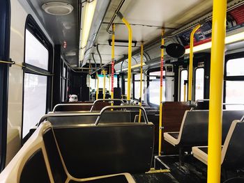 Empty seats in train