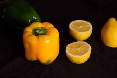 Close-up of orange fruits on table