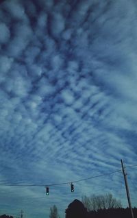 Low angle view of sky at sunset