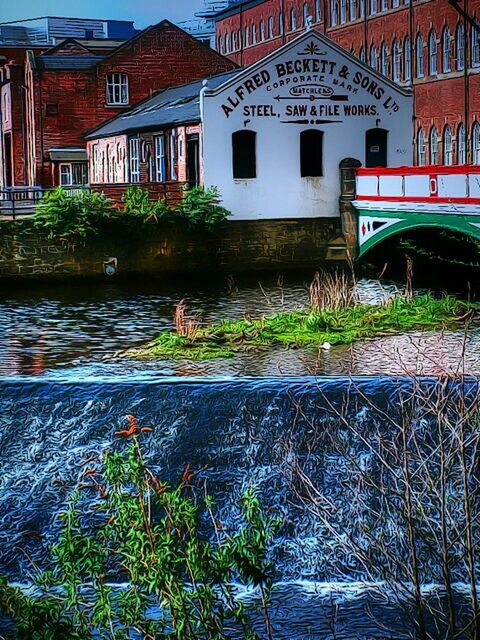 architecture, building exterior, built structure, water, house, canal, plant, residential structure, residential building, building, outdoors, day, reflection, waterfront, no people, river, grass, nature, growth, window