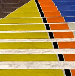 Full frame shot of colorful steps