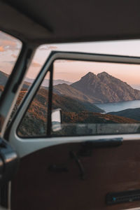 Classic car in moody scenery 