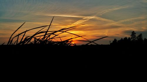 Scenic view of sunset over landscape