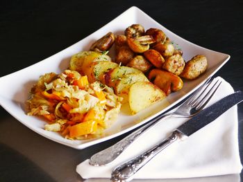 Close-up of food in plate