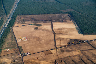 Aerial view of agricultural field