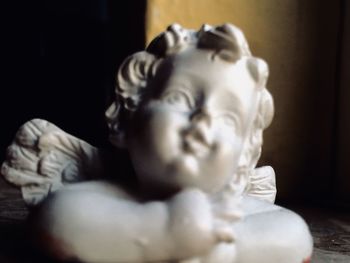 Close-up of female statue