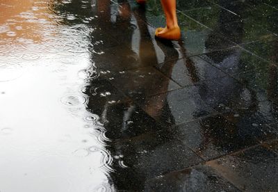 Low section of people standing in water