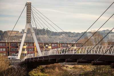 Bridge over river against sky