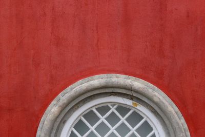 Close up of red wall