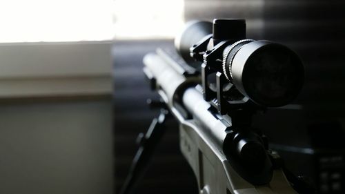 Close-up of sniper