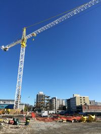 Cranes at construction site