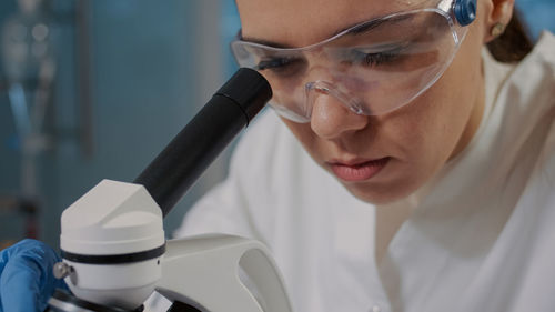 Female scientist working in laboratory