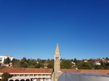 View of church against blue sky