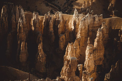 Low angle view of rock formation