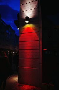 View of illuminated city at night