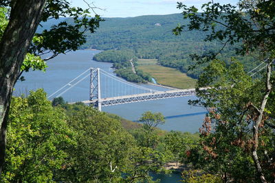 View of suspension bridge