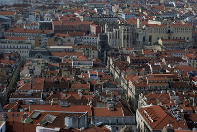 High angle view of cityscape