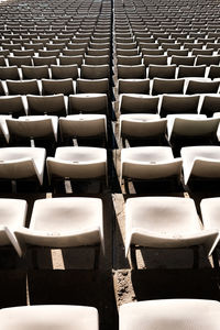 Full frame shot of empty chairs