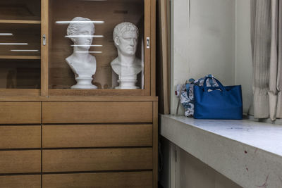 Close-up of statue in store