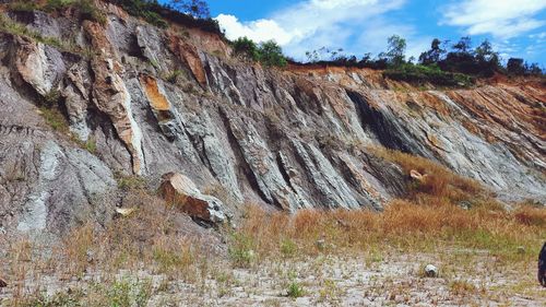 Inclined interbedded sandstone and mudstone