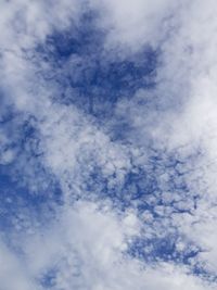 Low angle view of clouds in sky