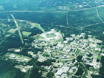 High angle view of cityscape
