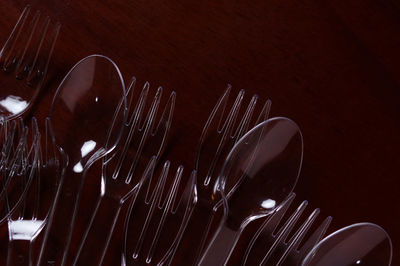 Close-up of fork on table