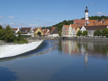 River lech and city landsberg in bavaria