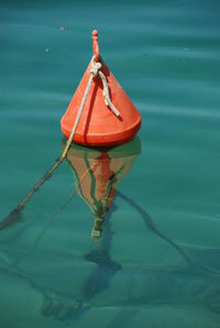 Close-up of buoy in sea