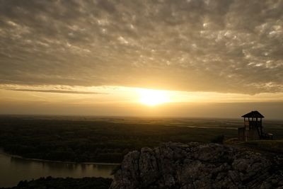 Scenic view of sunset against sky