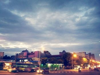 City street at night