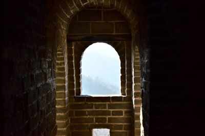 Brick walls with arches