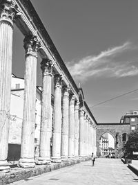 Exterior of historic building against sky