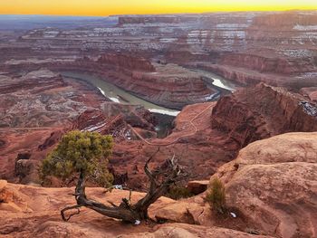 Scenic view of dramatic landscape