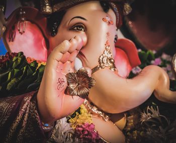 Close-up of ganesha sculpture