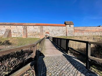 View of bridge against clear sky