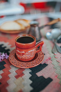 Armenian coffee in a ceramic cup